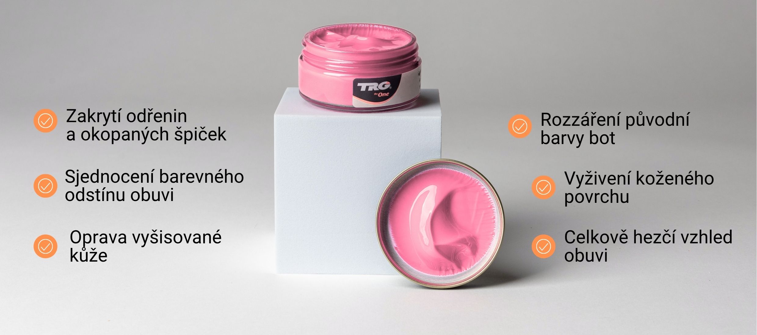 Růžový Krém na boty 160 Pink Shoe Cream TRG the